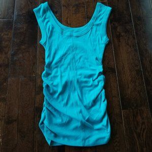 Victoria's Secret Blue Ruched Long Tank Top